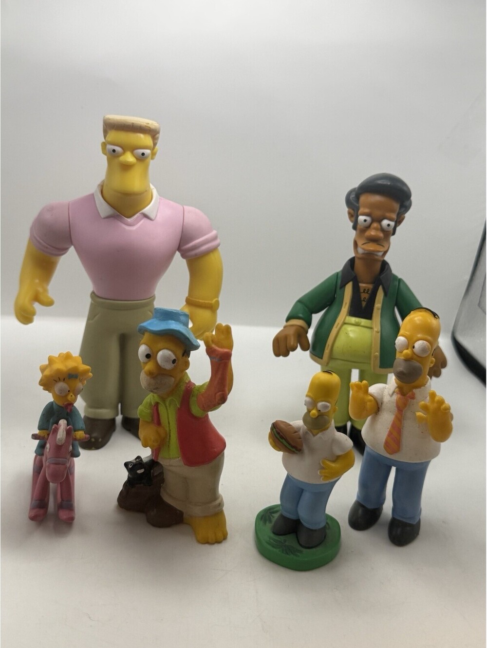 Vintage The Simpsons Figure Lot of 6 - Playmates WOS & Burger King Premiums